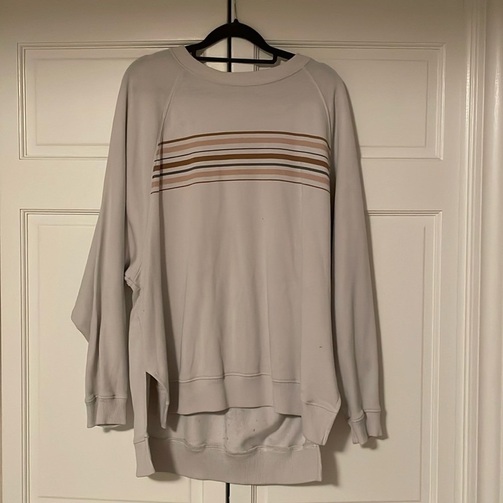 American Eagle Striped Crewneck